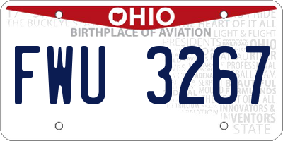 OH license plate FWU3267