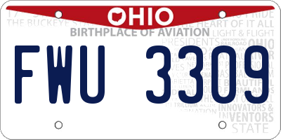 OH license plate FWU3309