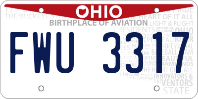 OH license plate FWU3317