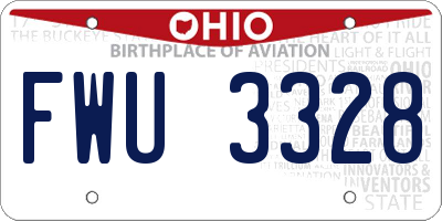OH license plate FWU3328