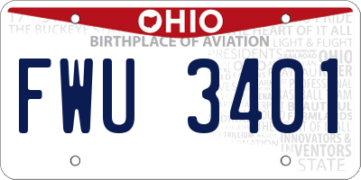 OH license plate FWU3401