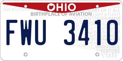 OH license plate FWU3410