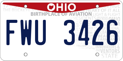 OH license plate FWU3426