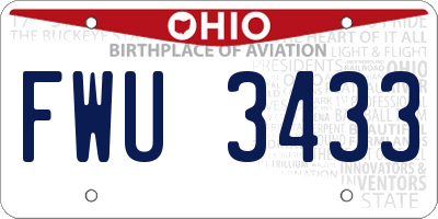 OH license plate FWU3433