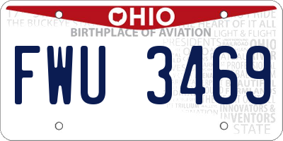 OH license plate FWU3469