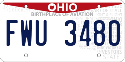 OH license plate FWU3480