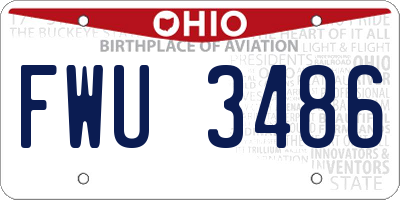 OH license plate FWU3486