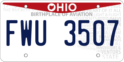 OH license plate FWU3507