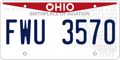 OH license plate FWU3570