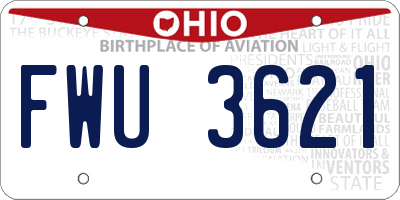 OH license plate FWU3621