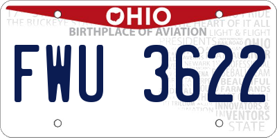 OH license plate FWU3622