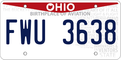 OH license plate FWU3638