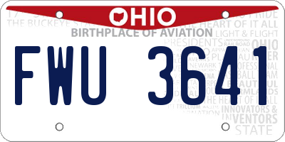 OH license plate FWU3641