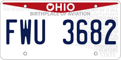 OH license plate FWU3682