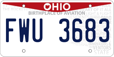 OH license plate FWU3683