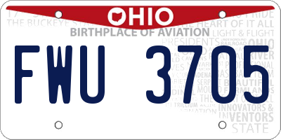 OH license plate FWU3705