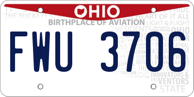 OH license plate FWU3706