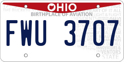 OH license plate FWU3707