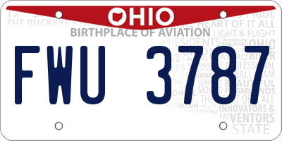 OH license plate FWU3787