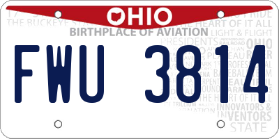 OH license plate FWU3814