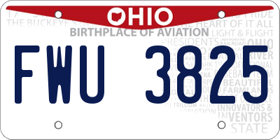 OH license plate FWU3825