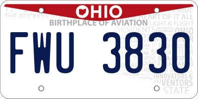 OH license plate FWU3830