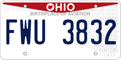 OH license plate FWU3832