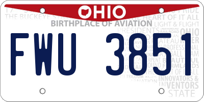 OH license plate FWU3851