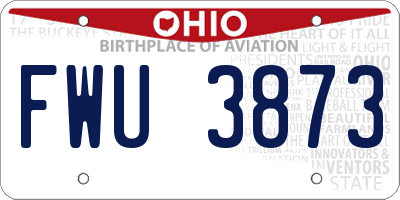 OH license plate FWU3873