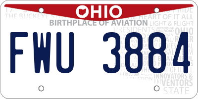 OH license plate FWU3884