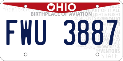 OH license plate FWU3887