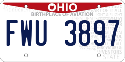 OH license plate FWU3897