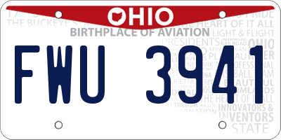 OH license plate FWU3941
