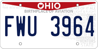 OH license plate FWU3964