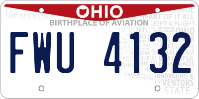 OH license plate FWU4132