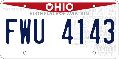 OH license plate FWU4143