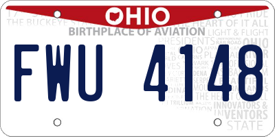 OH license plate FWU4148