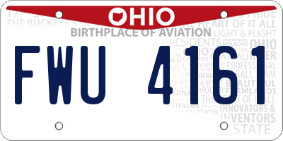 OH license plate FWU4161