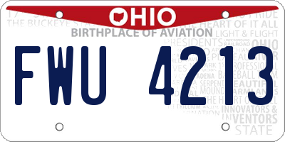 OH license plate FWU4213
