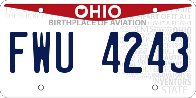 OH license plate FWU4243