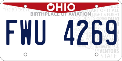 OH license plate FWU4269