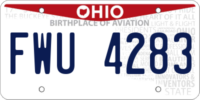 OH license plate FWU4283