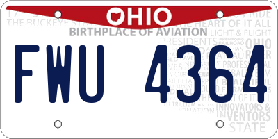 OH license plate FWU4364
