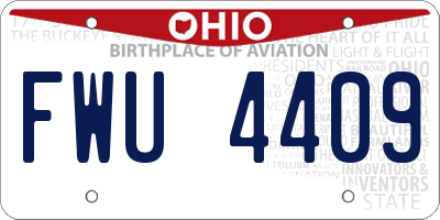 OH license plate FWU4409