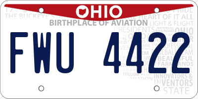 OH license plate FWU4422