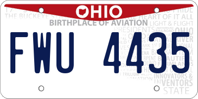 OH license plate FWU4435