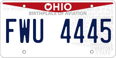 OH license plate FWU4445