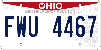 OH license plate FWU4467