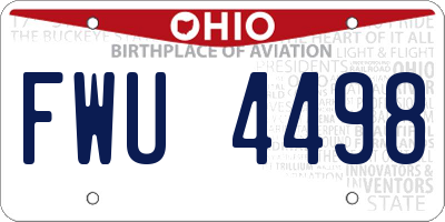 OH license plate FWU4498