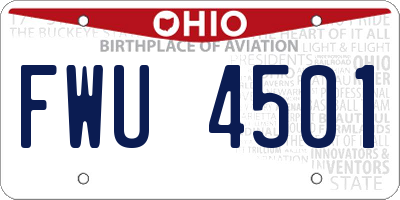 OH license plate FWU4501